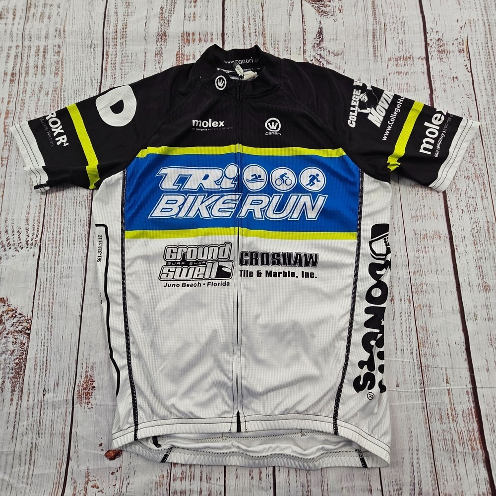 Canari Jupiter FL Themed White Short Sleeve Cycling Jersey Men's L
